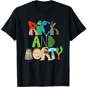 Rick And Morty Illustrated Logo T-Shirt