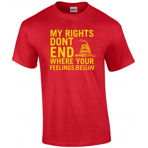 Rights Don't End Where Feelings Begin 2Nd Amendment T-Shirt