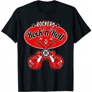Rockabilly Vintage 50s Sock Hop Rock And Roll Clothes Guitar T-Shirt