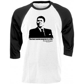 Ronald Reagan - 2024 Election MAGA - American Jobs - Baseball T-Shirt