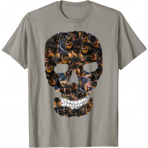Rottweiler Dog Design Inside Skull T T-Shirt