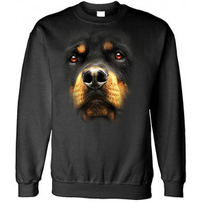 Rottweiler FACE - Big Dog Guard America USA - Fleece Sweat T-Shirt