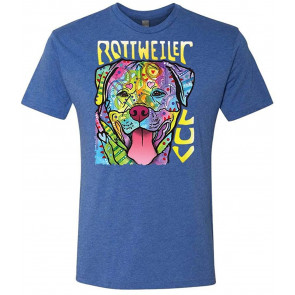 Rottweiler LUV - Dean Russo Dog Modern Art - Tri-Blend T-Shirt