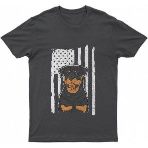 Rottweiler Rottweiler Lovely Dog USA Flag America Gift Present Dog T T-Shirt