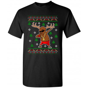 Rudolph Gangsta Sleigh Reindeer Cool Ugly Christmas T-Shirt