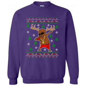 Rudolph Gangsta Sleigh Reindeer Cool Ugly Christmas T-Shirt