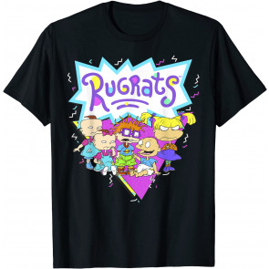 RugRats Group Shot Retro Geometric Logo T-Shirt