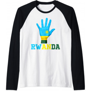 RWANDA Hand Up Flag T T-Shirt