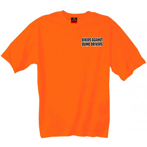 Safety Orange Bikers Against Dumb Drivers T-Shirt