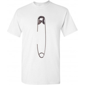Safety Pin Staple Brooch T-Shirt