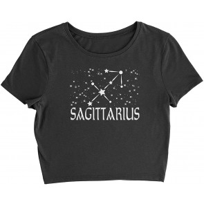 Sagittarius Zodiac Star Chart Cropped T-Shirt