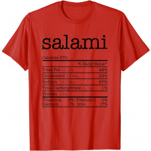 Salami Nutrition Facts T-Shirt