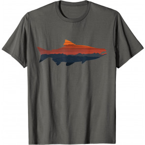 Salmon Fishing Nature Outdoor Hiking Camping Fisherman Gift T-Shirt