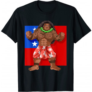 Samoan Pride Polynesian Warrior Samoa Flag T-Shirt