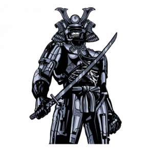 Samurai Skeletal Robot Apocalyptic Tshirt