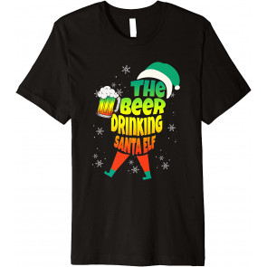 Santa Claus Christmas Party I The Beer Drinking Santa Elf T-Shirt