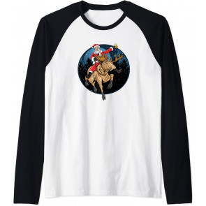 Santa Claus Drinking A Beer While Riding A Moose T-Shirt
