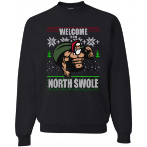 Santa Gym Lifting Welcome To The North Swole T-Shirt