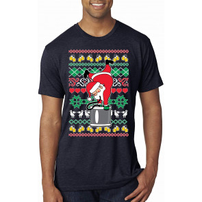 Santa Keg Stand Beer Drinking Drunk Ugly Christmas  T-Shirt