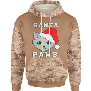 Santa Paws Cat Kitten Ugly Christmas T-Shirt