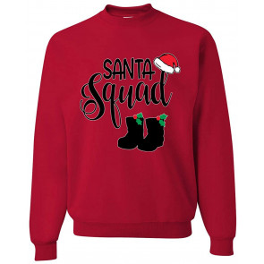 Santa Squad Xmas Hat Boots Ugly Christmas  T-Shirt