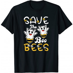 Save The Boo Bees Breast Cancer Awareness Halloween Ghost T-Shirt
