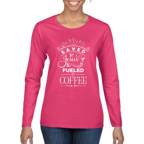 Saved By Jesus Fueled By Coffee Inspirational/Christian T-Shirt