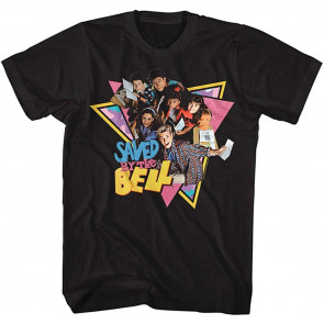 Saved By The Bell 1980's Sitcom Group Triangles T-Shirt