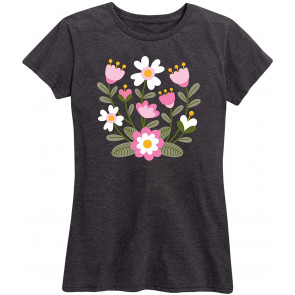 Scandinavian Flower Cluster T-Shirt