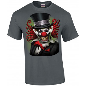 Scary Clown Crazy Clown In A Top Hat Spooky Jester Creepy Spooky T-Shirt