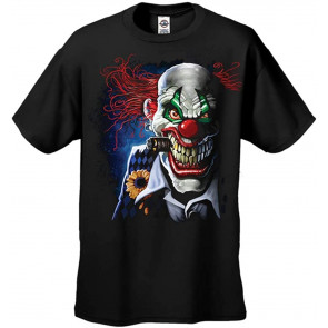Scary Joker Circus Clown Smoking Cigar Men's T-Shirt