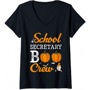 School Secretary Boo Crew Halloween School Office Squad T-Shirt