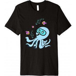 Scuba Diving Snorkeling Octopus Squid Fish Sea Animals T-Shirt