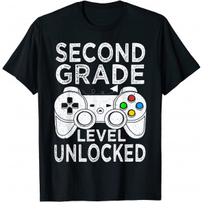 Second 2nd Grade Level Unlocked Video Game Back To School T-Shirt