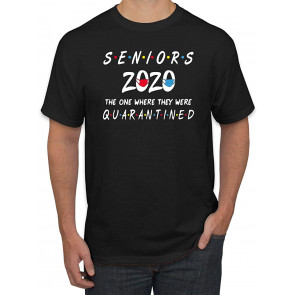 Seniors 2020 The One Where They Were Quarantined Social Distancing Graduation Gift T-Shirt