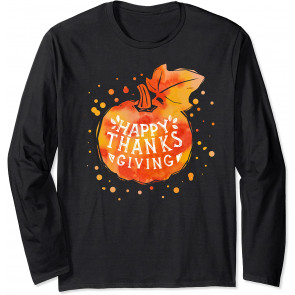 Shades Of Autumn Orange Pumpkin Happy Thanksgiving T-Shirt