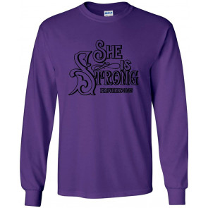 She Is Strong Proverbs 31:25 Christian T-Shirt