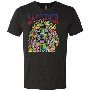 Shih TZU LUV - Dean Russo Dog Modern Art - Tri-Blend T-Shirt