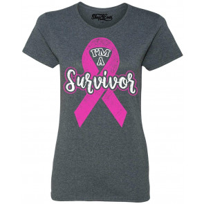 Shop4ever I'm A Survivor Breast Cancer Awareness T-Shirt