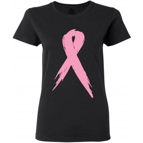 Shop4ever Pink Breast Cancer Ribbon Awareness T-Shirt
