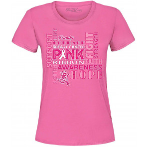 Shop4ever Support Breast Cancer Awareness T-Shirt