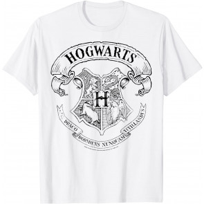 Simple Hogwarts Crest Outline T-Shirt
