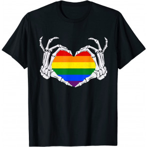 Skeleton Heart Gay LGBT Pride T-Shirt