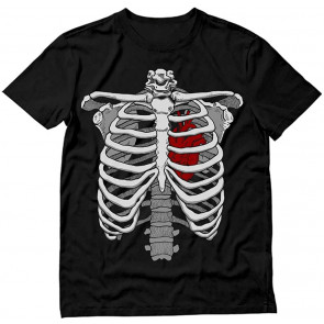 Skeleton Rib Cage Heart Xray Halloween Easy T-Shirt