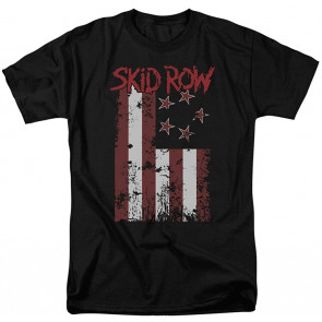 Skid Row- Distressed Flag T-Shirt