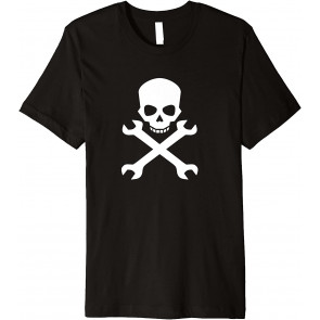 Skull With Crossed Wrenches For Mechanics And Gear Heads T-Shirt