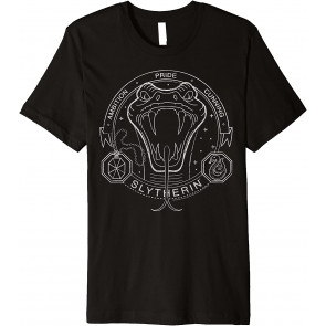 Slytherin Line Art Snake Symbol T-Shirt
