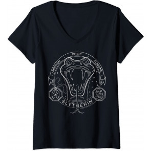 Slytherin Line Art Snake Symbol T-Shirt