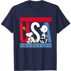 Snoopy Americana Red White And Blue USA T-Shirt
