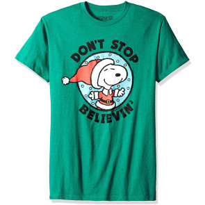 Snoopy Don't Stop Believing Christmas T-Shirt